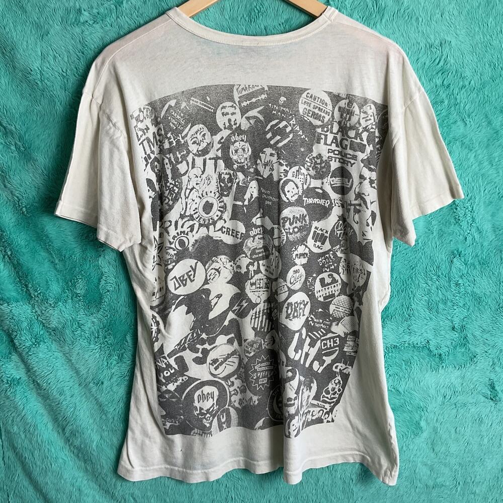 Vintage Obey Single Stitch Tee Shirt Mens Pure Cotton Large Punk Rock - Picture 4 of 12